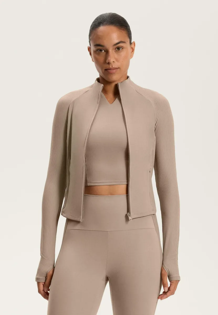 RIB TECHNICAL - Trainingsjacke - beige