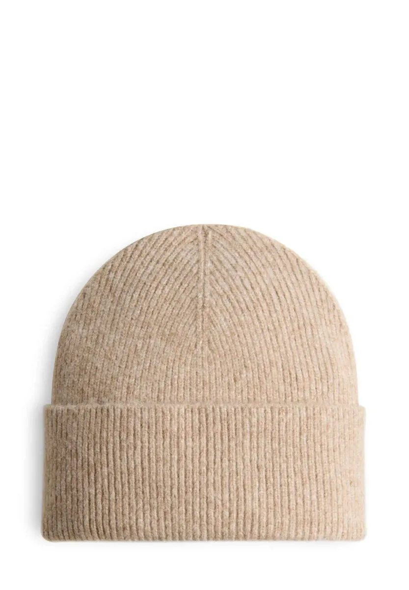 RIBBED STRUCTURED - Mütze - macadamia