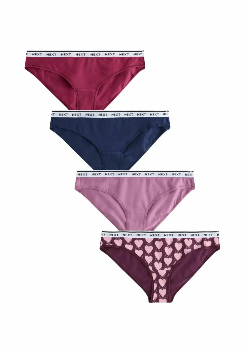 RICH LOGO KNICKERS 4 PACK - Bikini-Hose - navy argyle check