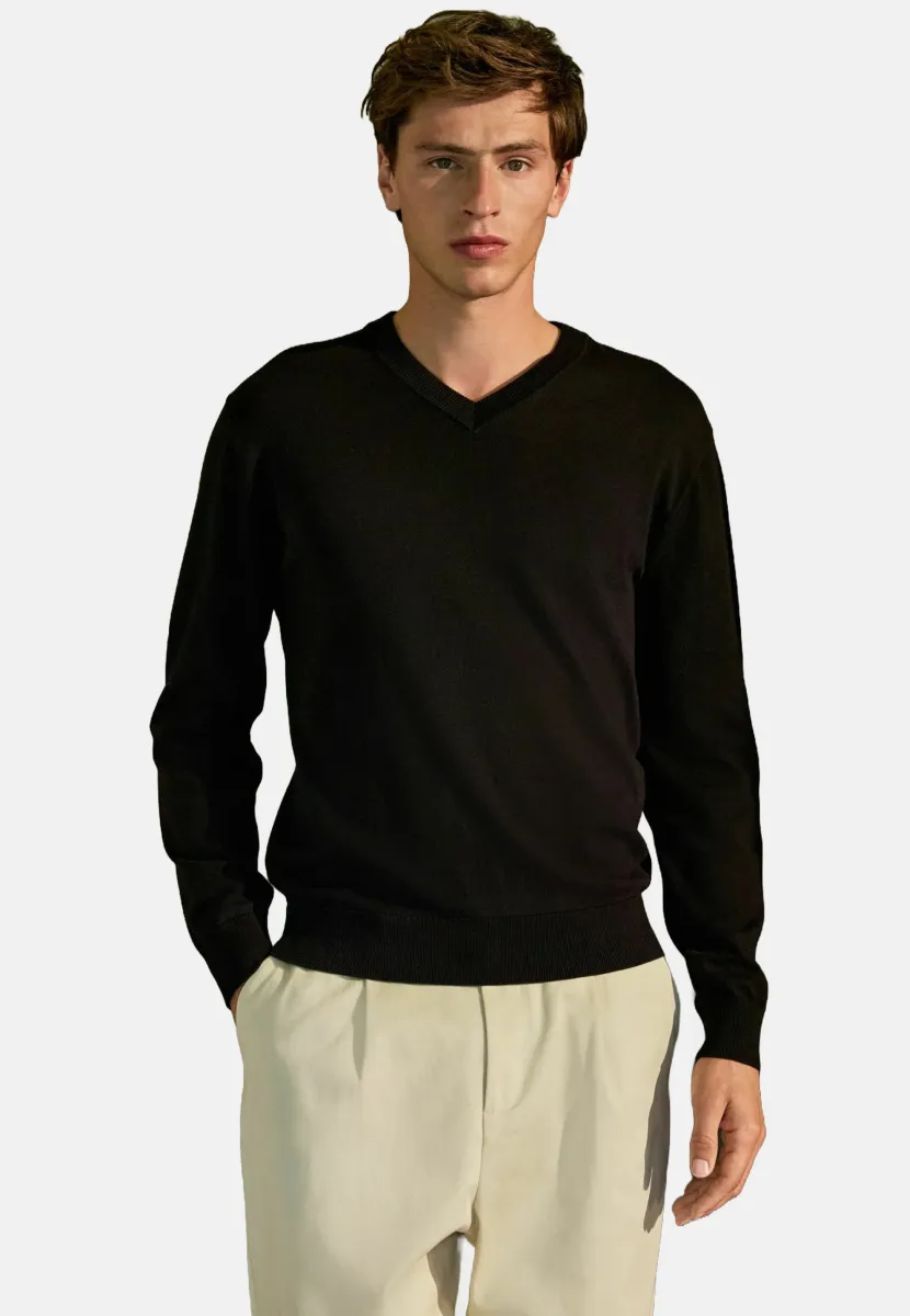 RICH LONG SLEEVE  - Strickpullover - black