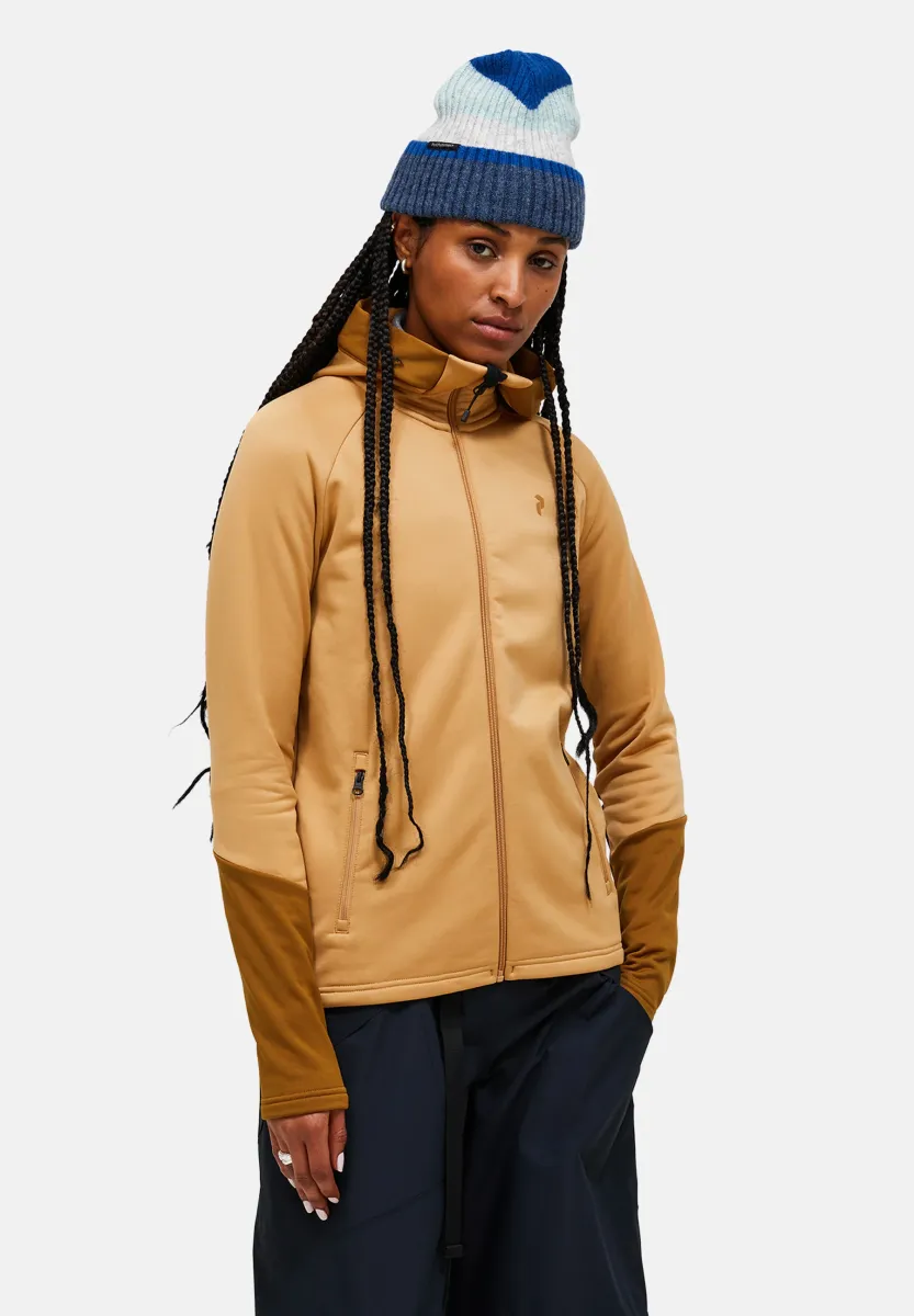 RIDER ESSENTIALS ZIP HOOD - Fleecejacke - camel