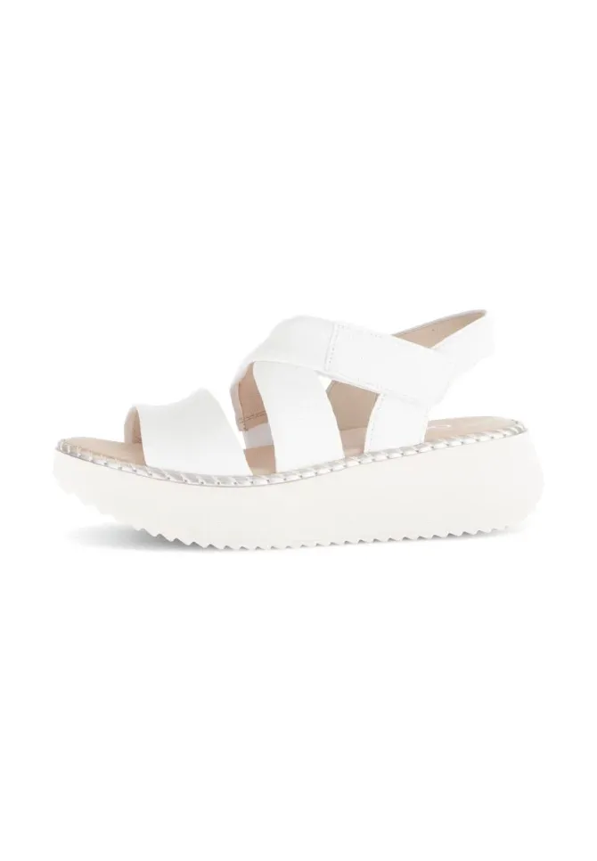 RIEMCHEN - Keilsandalette - weiss