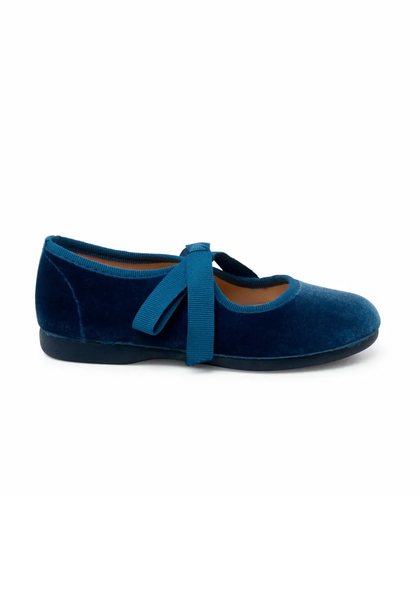 Riemchenballerina - azul francia