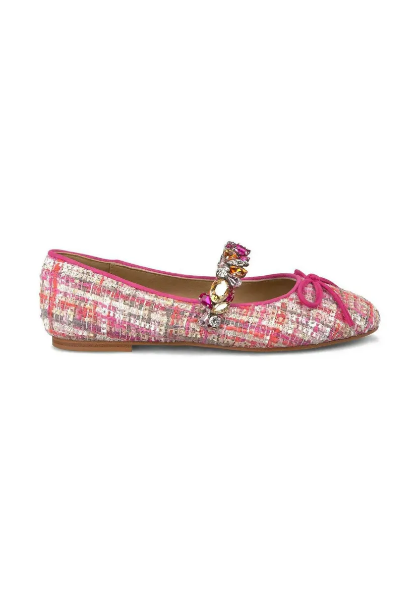 Riemchenballerina - fucsia jaspeado
