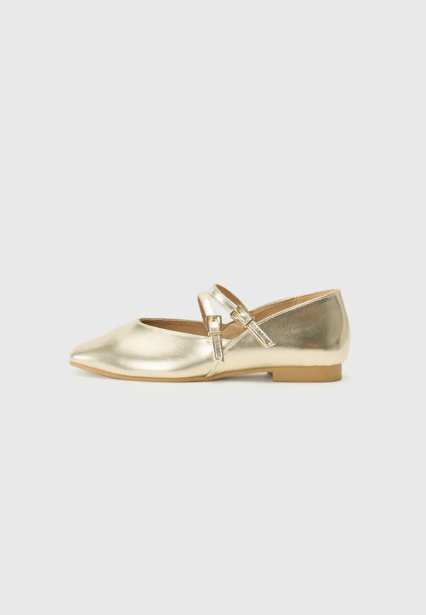 Riemchenballerina - gold-coloured