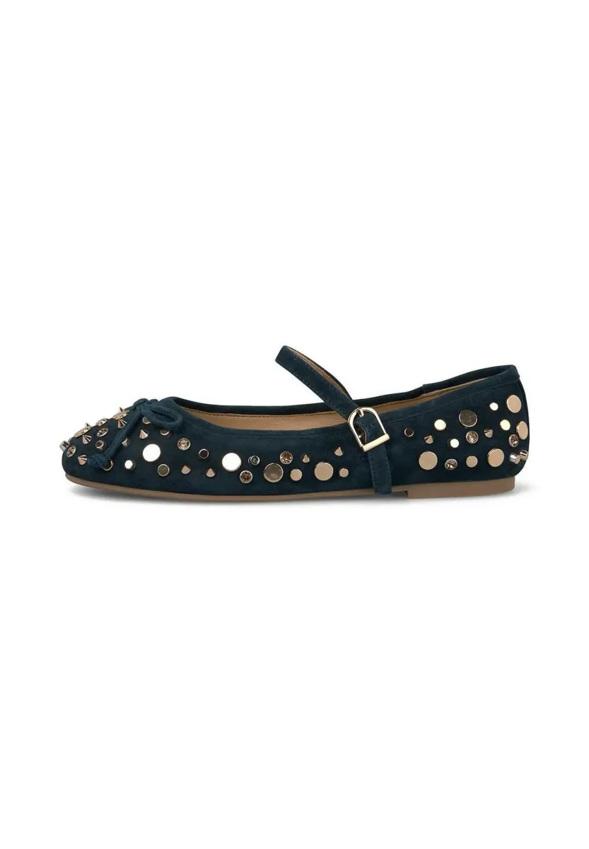 Riemchenballerina - navy blue