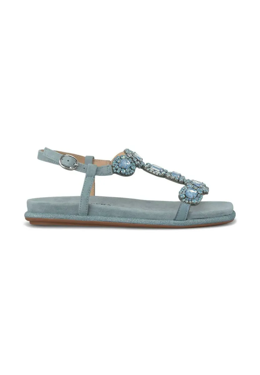 Riemensandalette - azul jaspeado