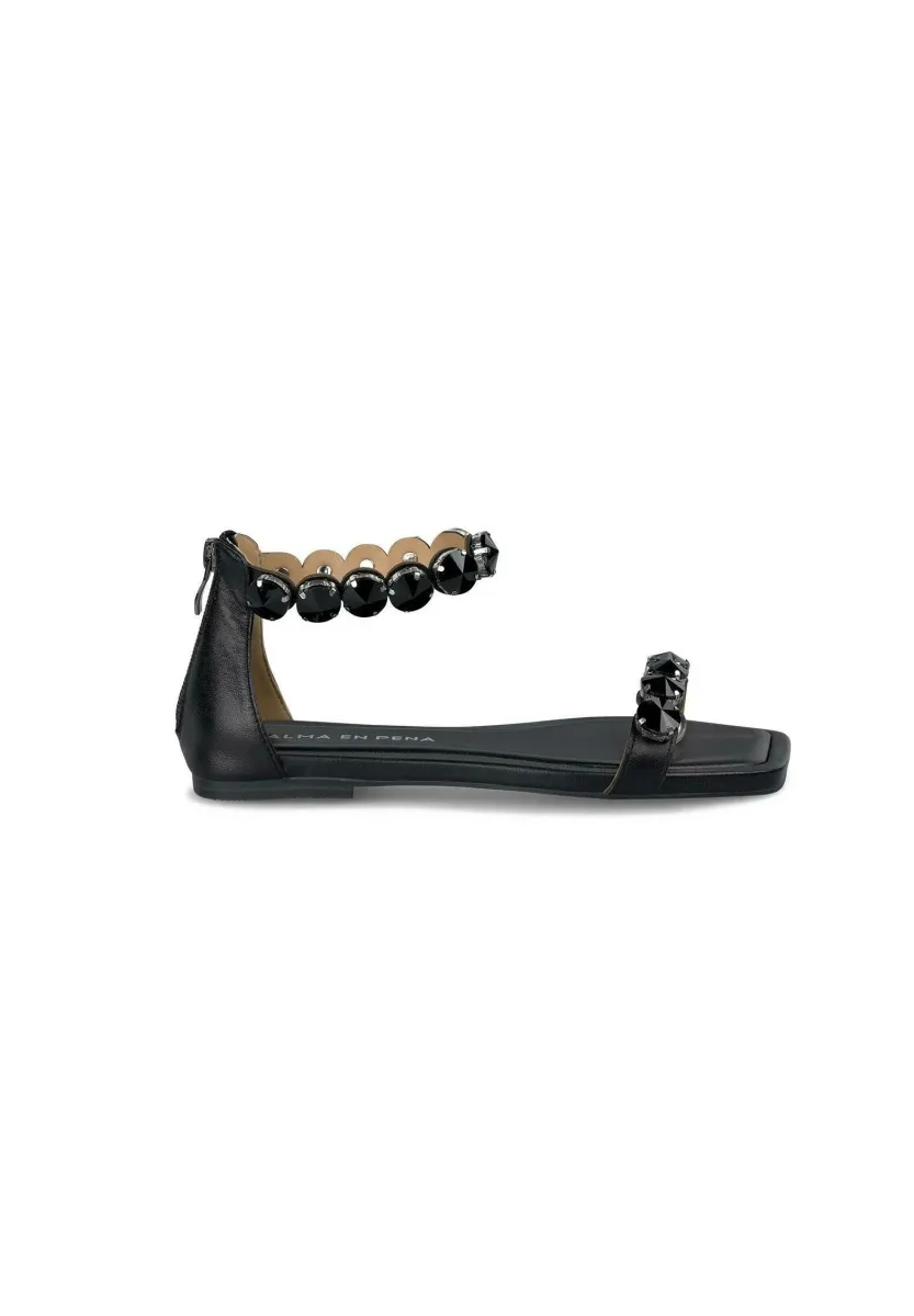 Riemensandalette - black