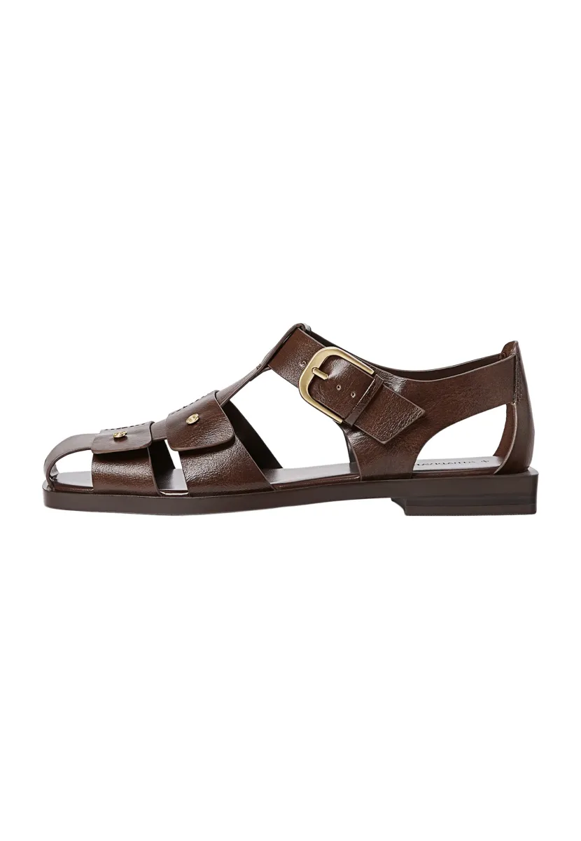 Riemensandalette - brown