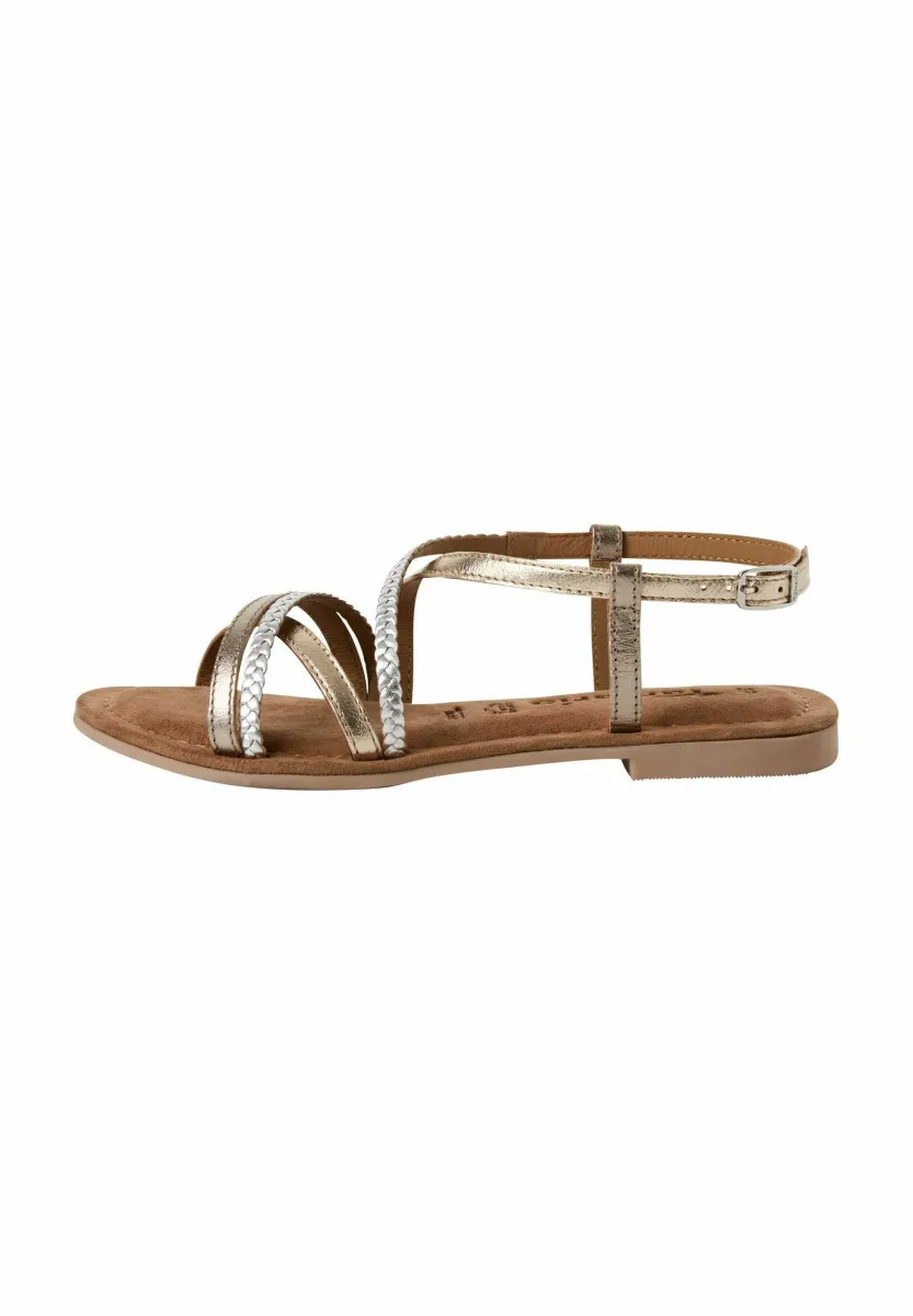 Riemensandalette - champagne comb