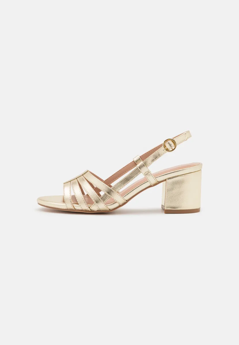 Riemensandalette - gold-coloured