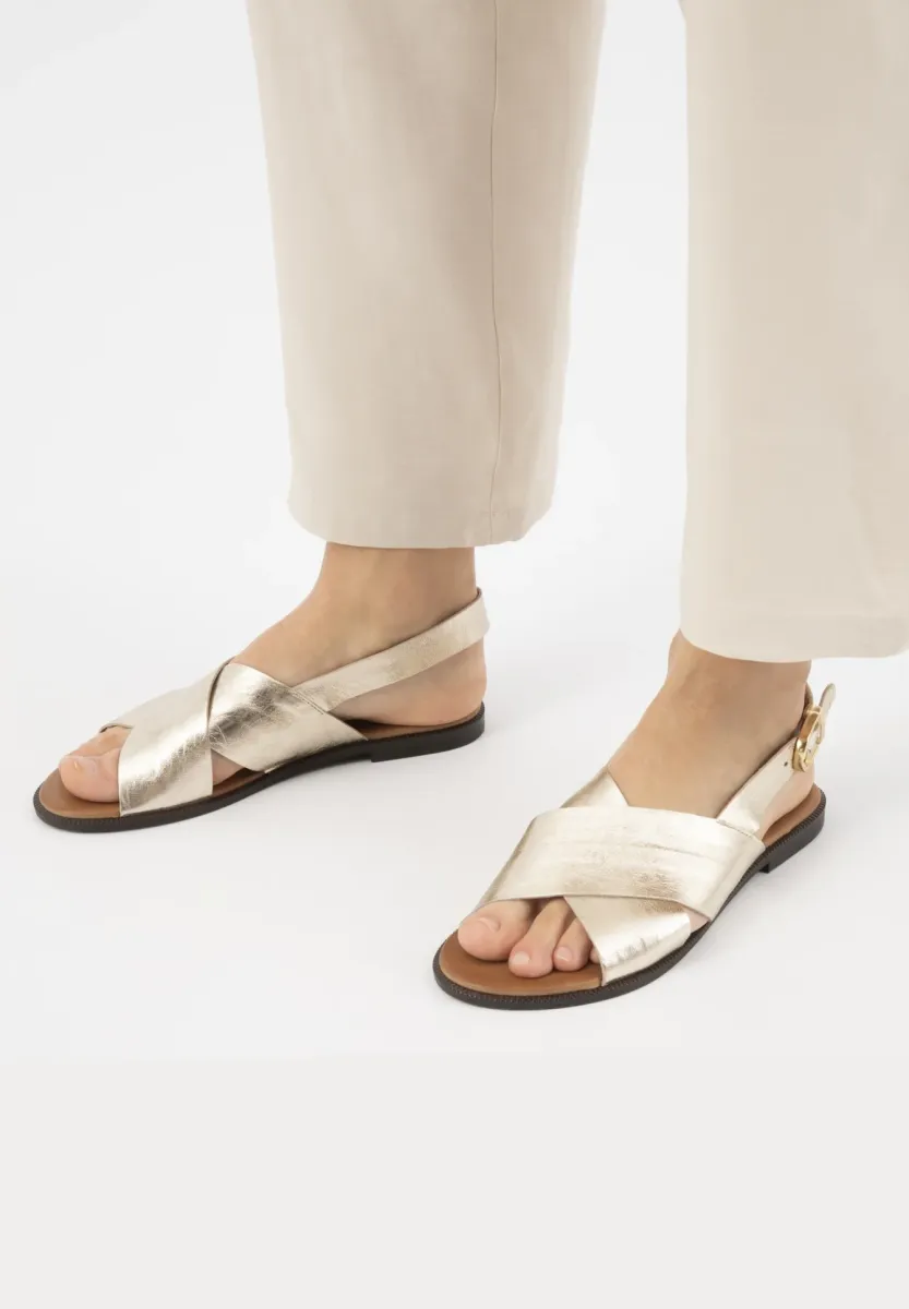 Riemensandalette - gold coloured