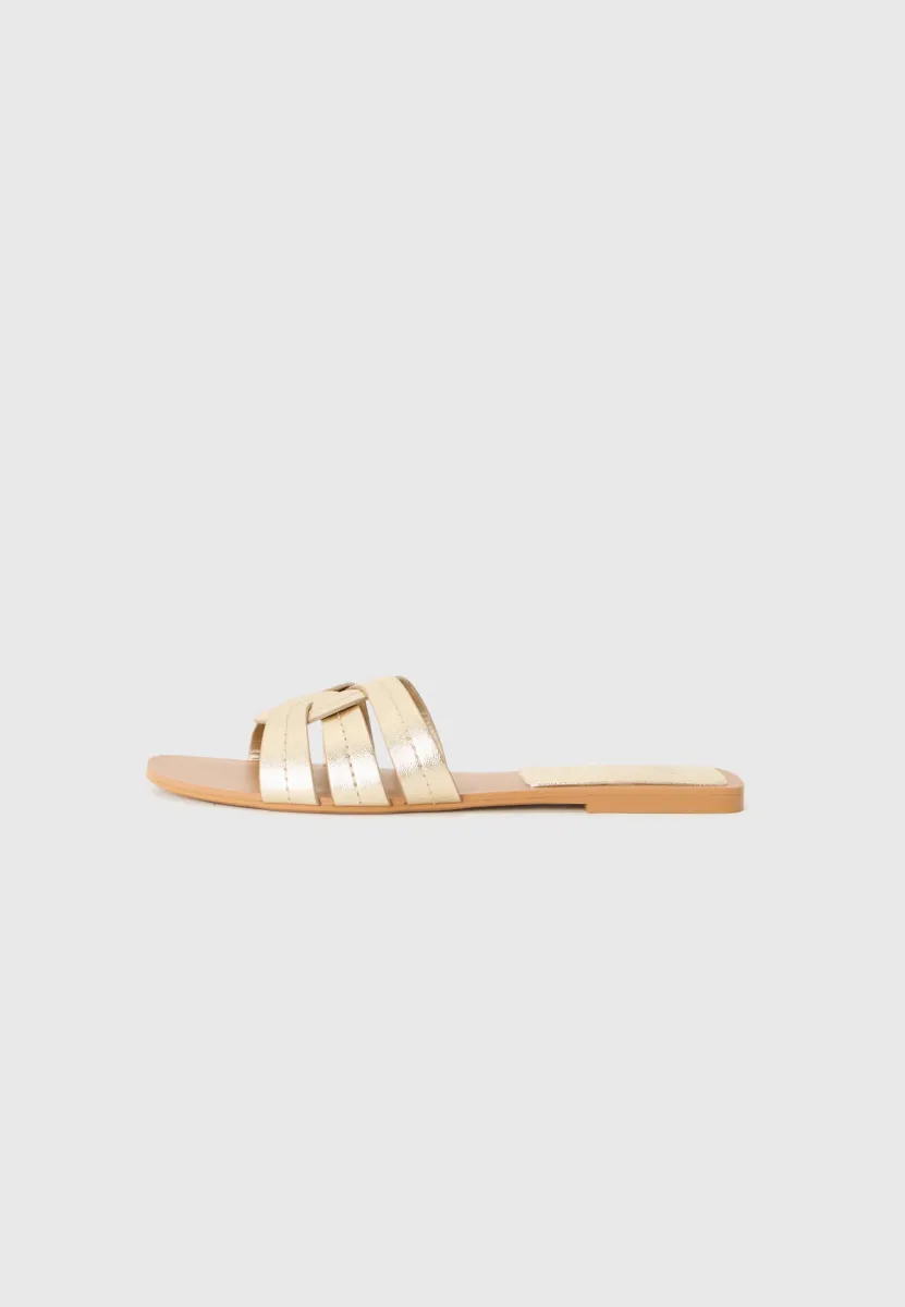 Riemensandalette - gold-coloured