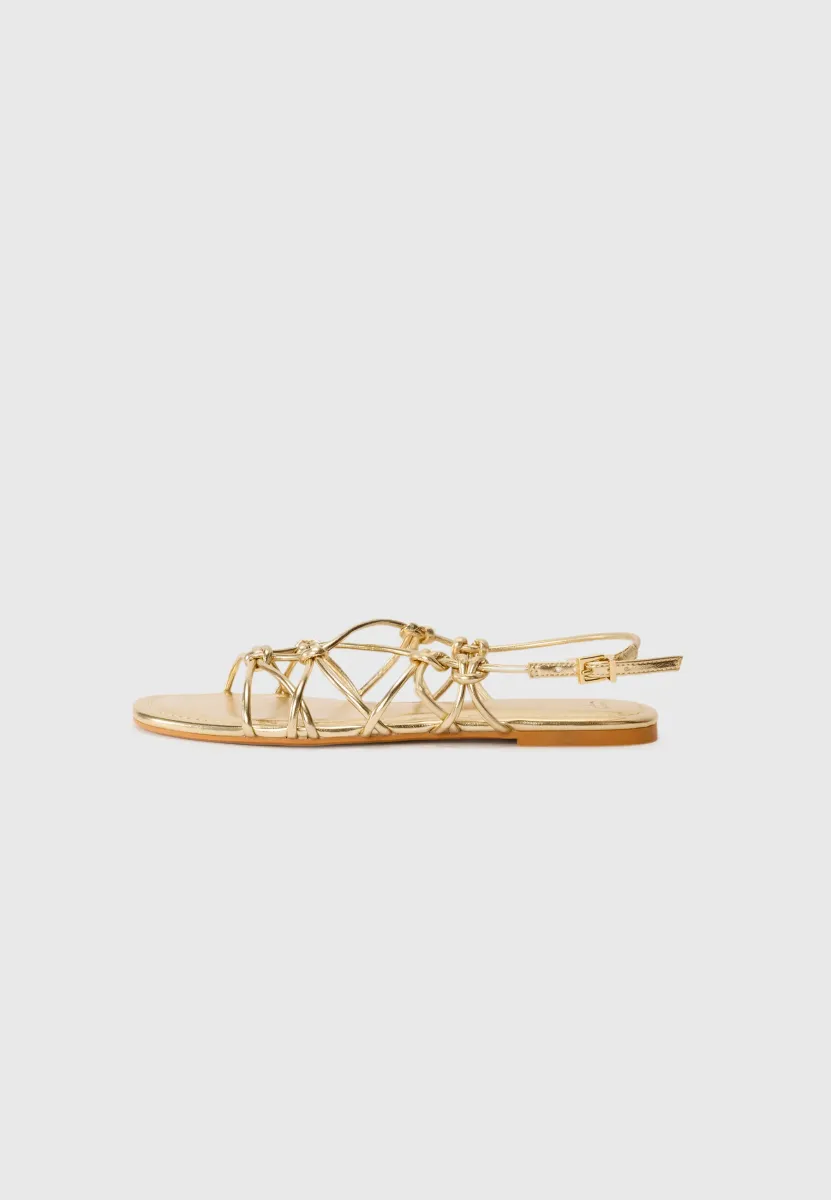 Riemensandalette - gold-coloured