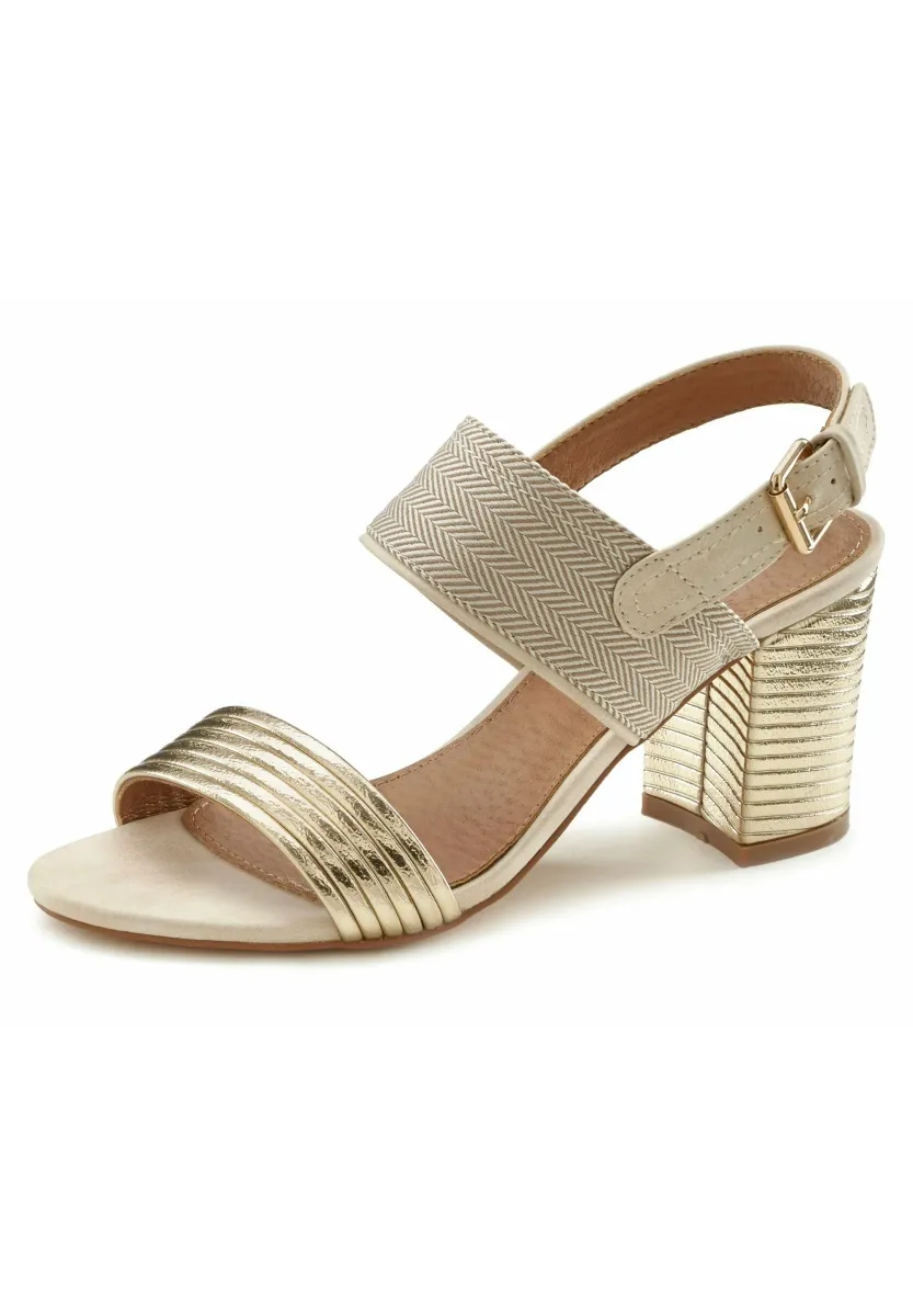 Riemensandalette - goldfarben
