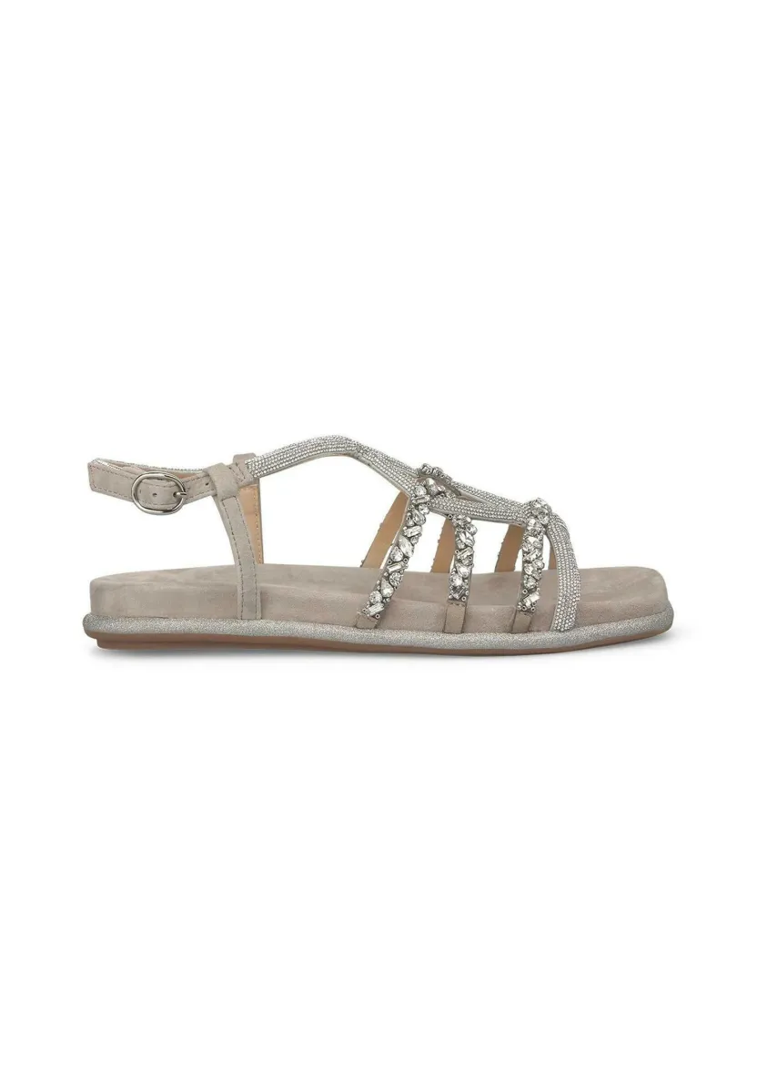 Riemensandalette - marrón topo