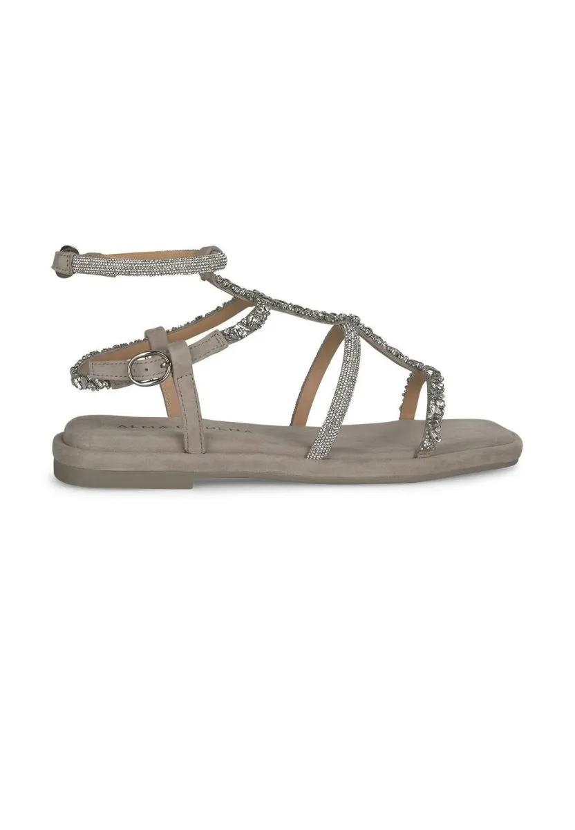 Riemensandalette - marrón topo