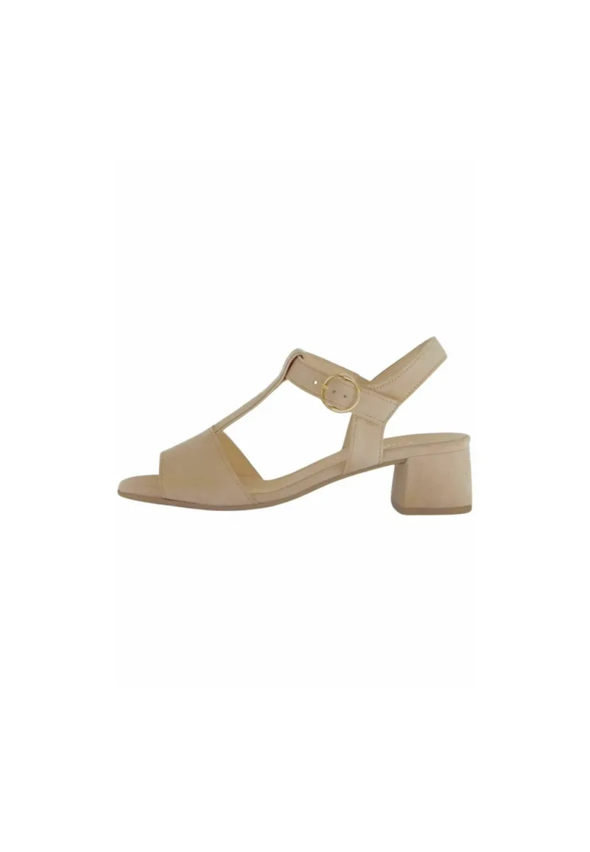 Riemensandalette - oak puder bez