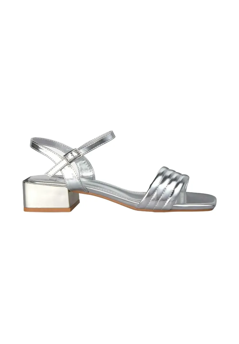 Riemensandalette - plateado