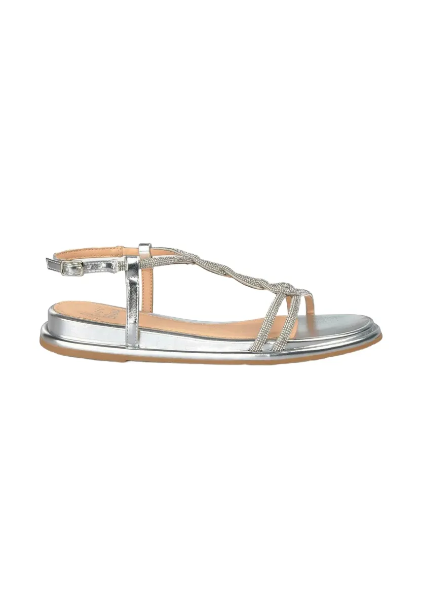 Riemensandalette - plateado