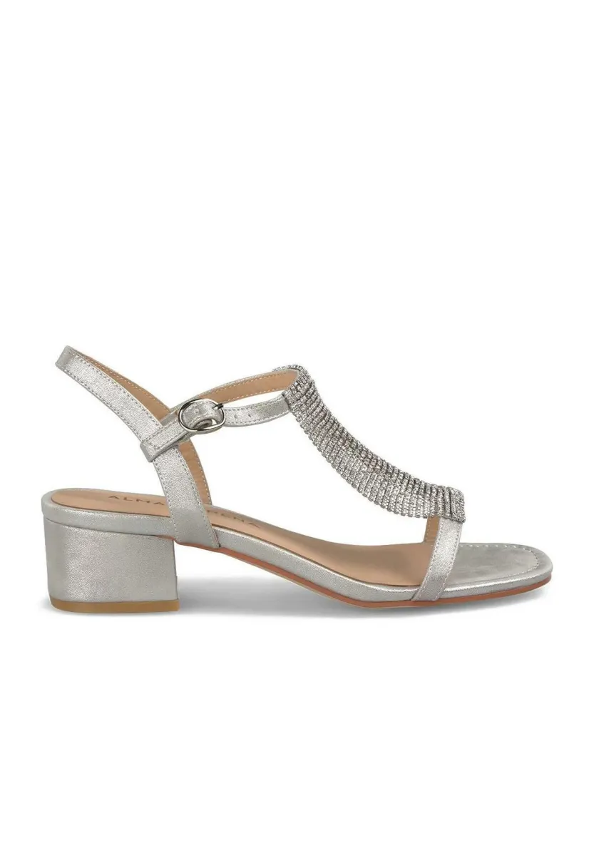 Riemensandalette - plateado