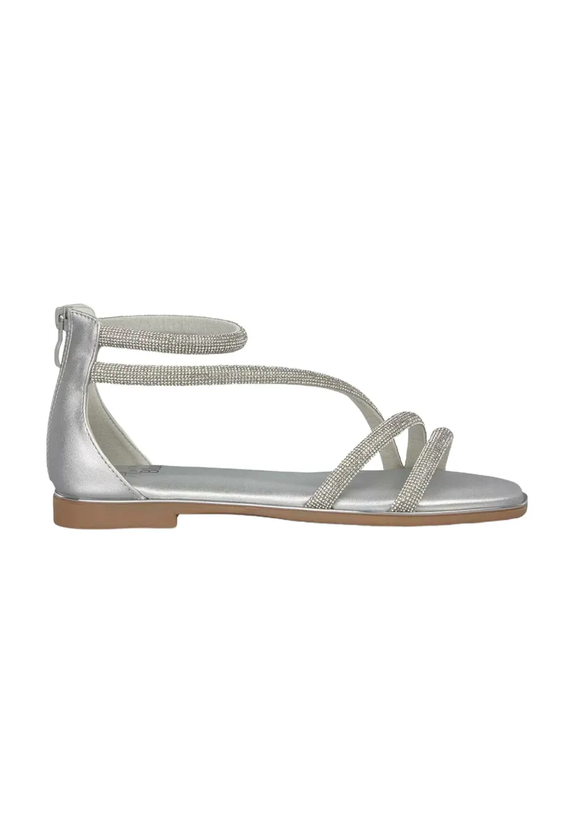 Riemensandalette - plateado