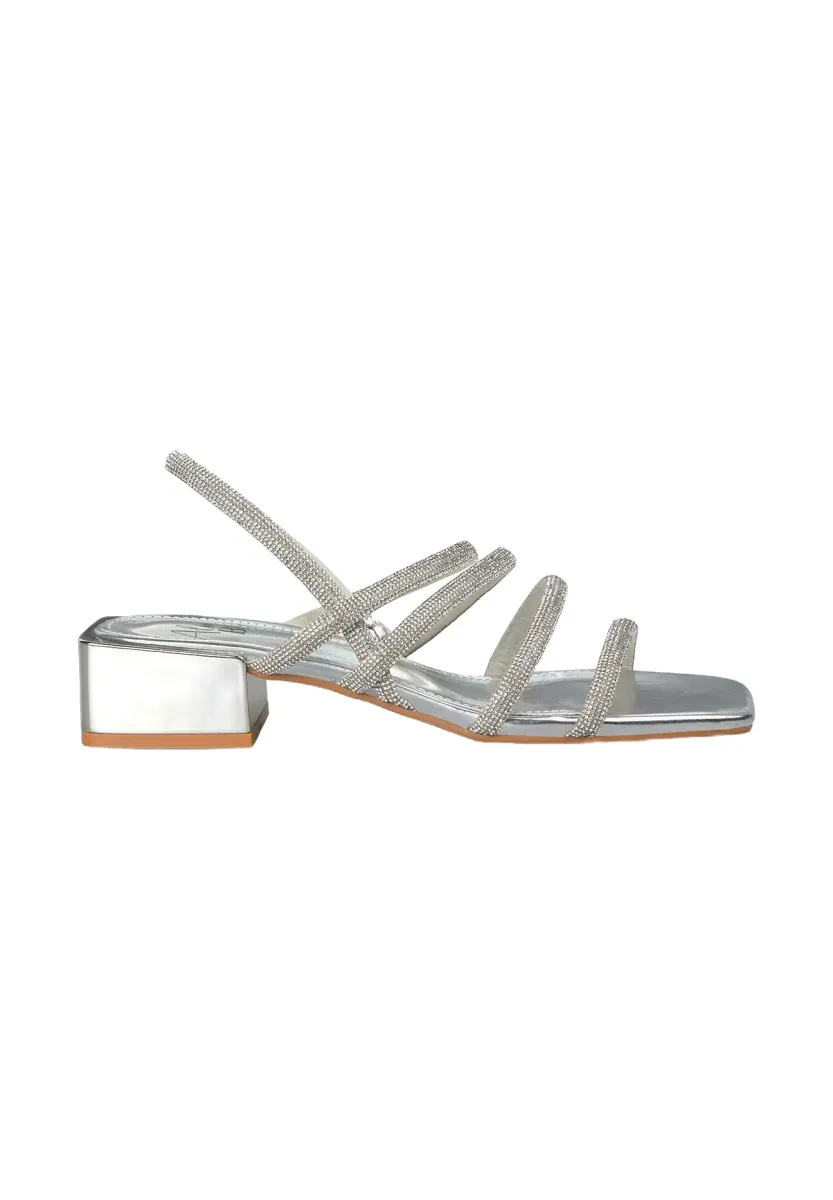 Riemensandalette - plateado