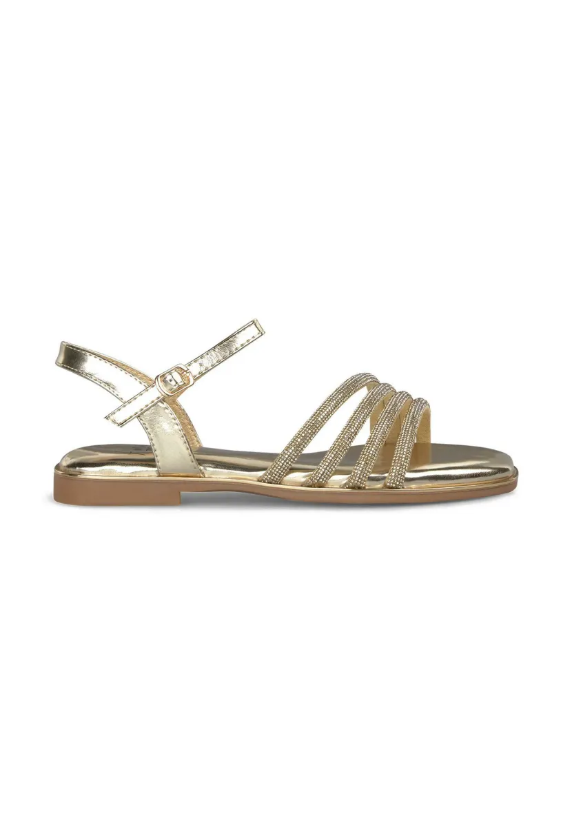 Riemensandalette - plateado