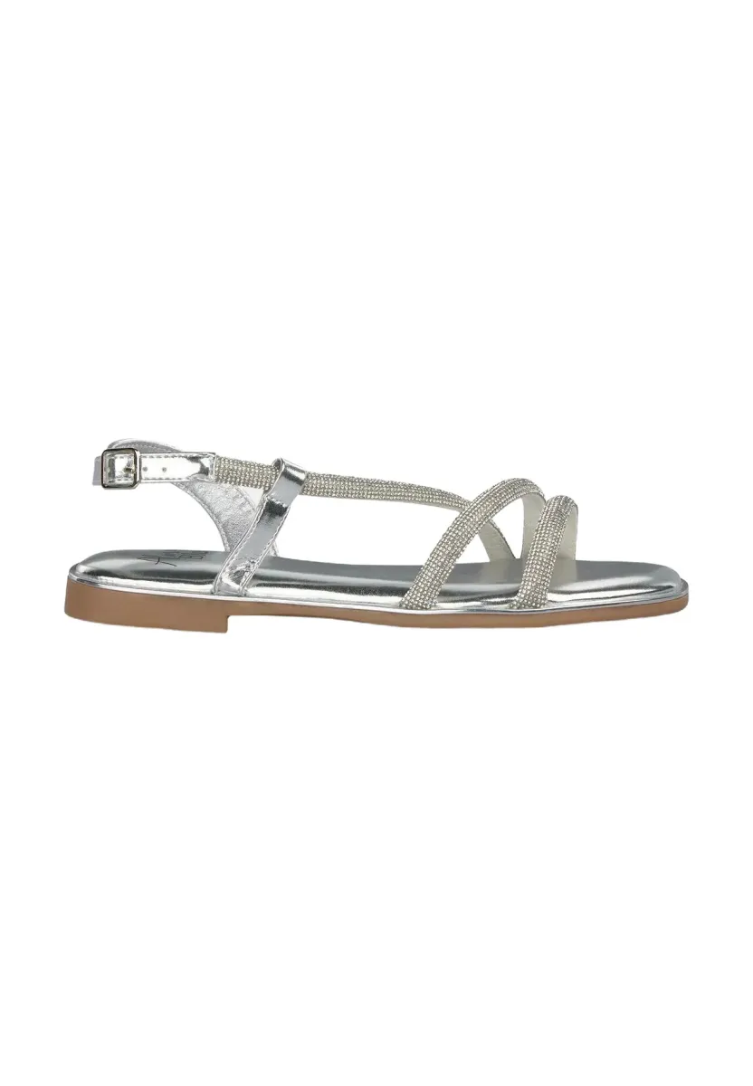 Riemensandalette - plateado