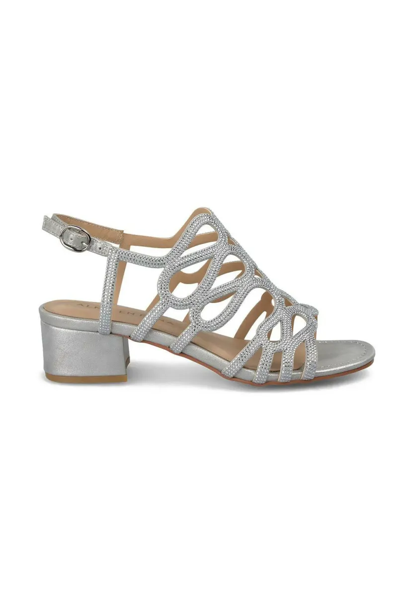 Riemensandalette - plateado
