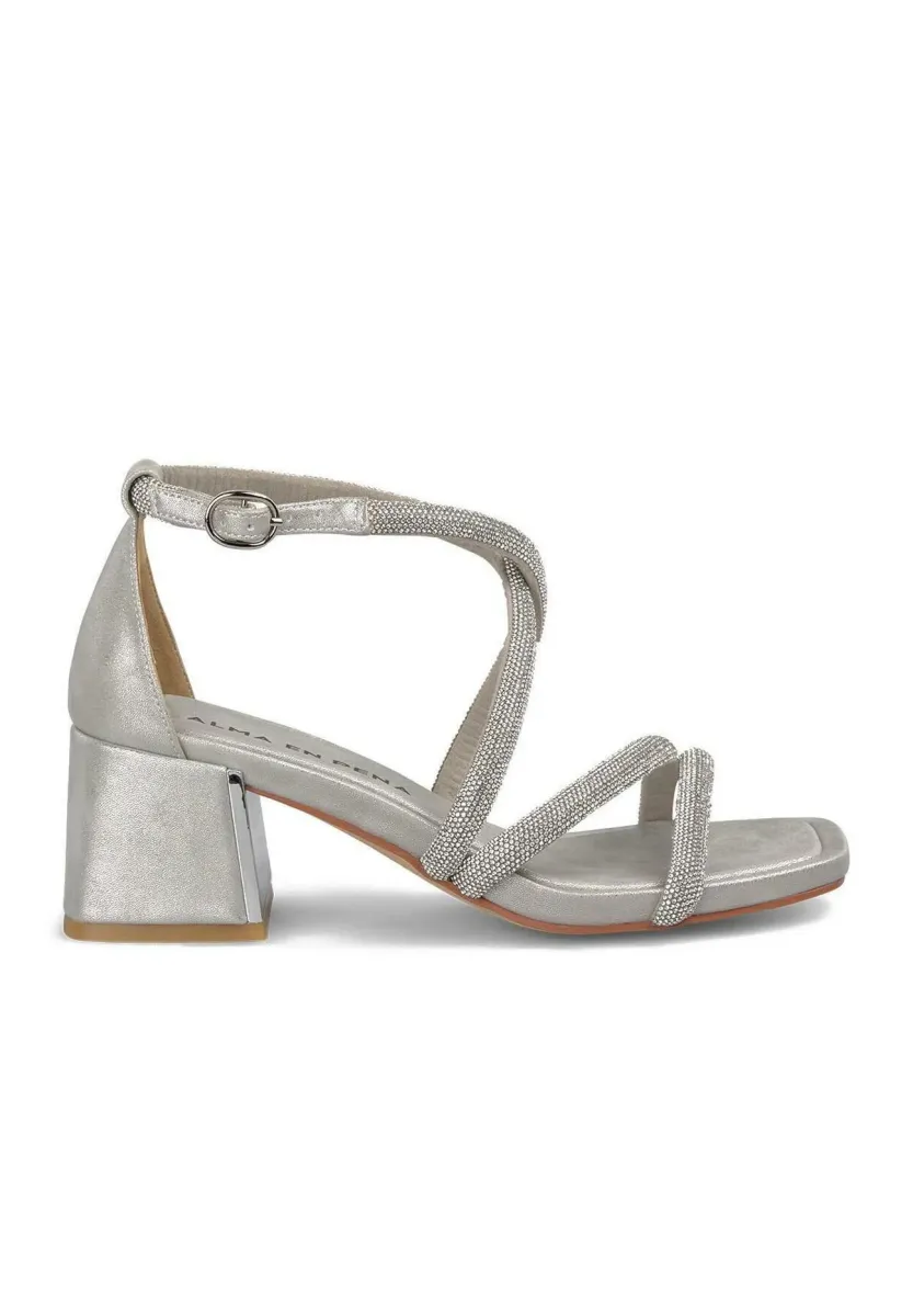 Riemensandalette - plateado