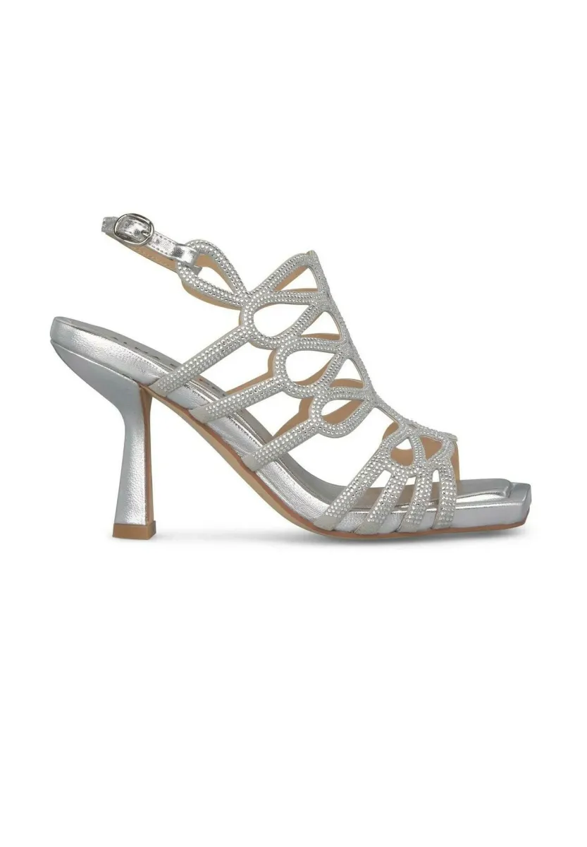 Riemensandalette - plateado