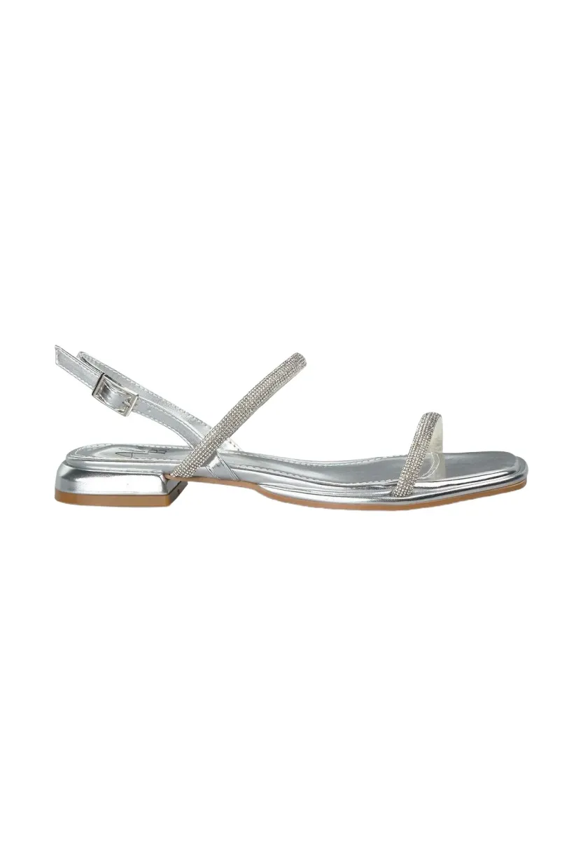 Riemensandalette - plateado