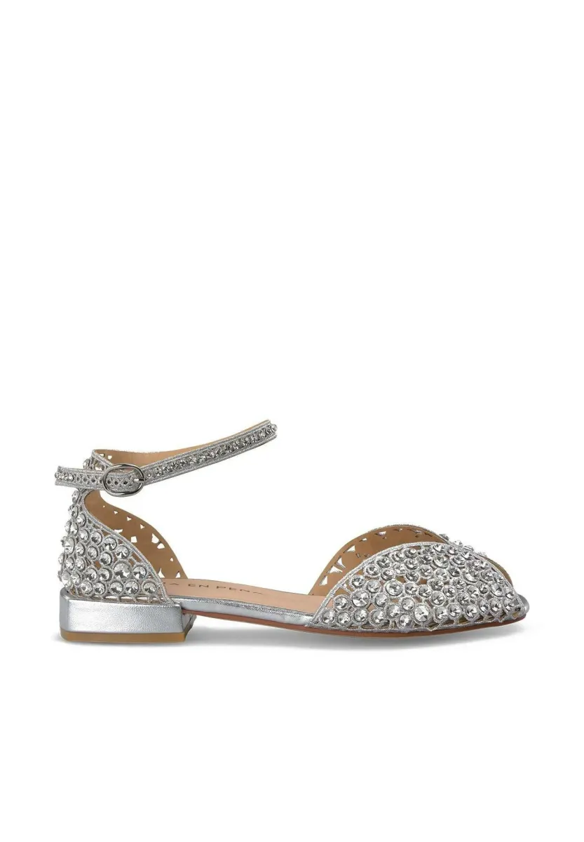 Riemensandalette - plateado