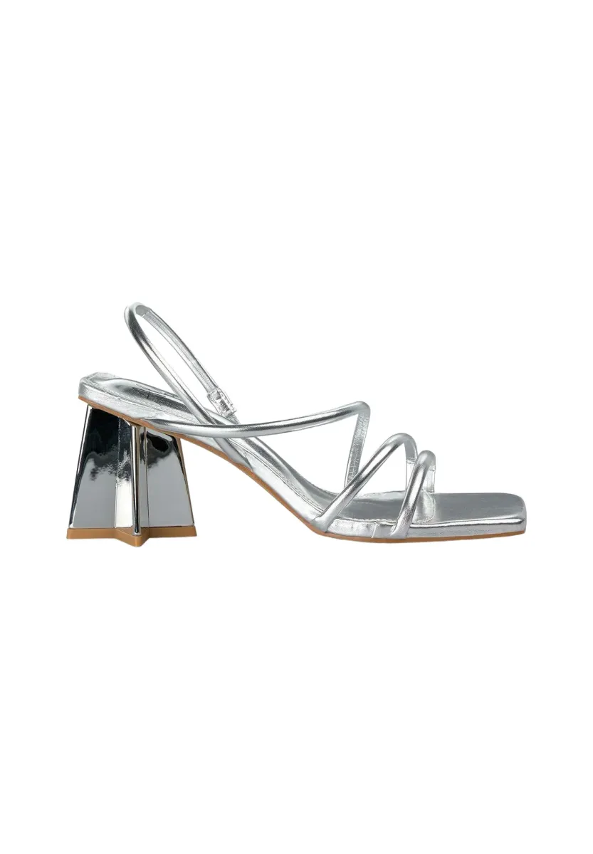 Riemensandalette - plateado