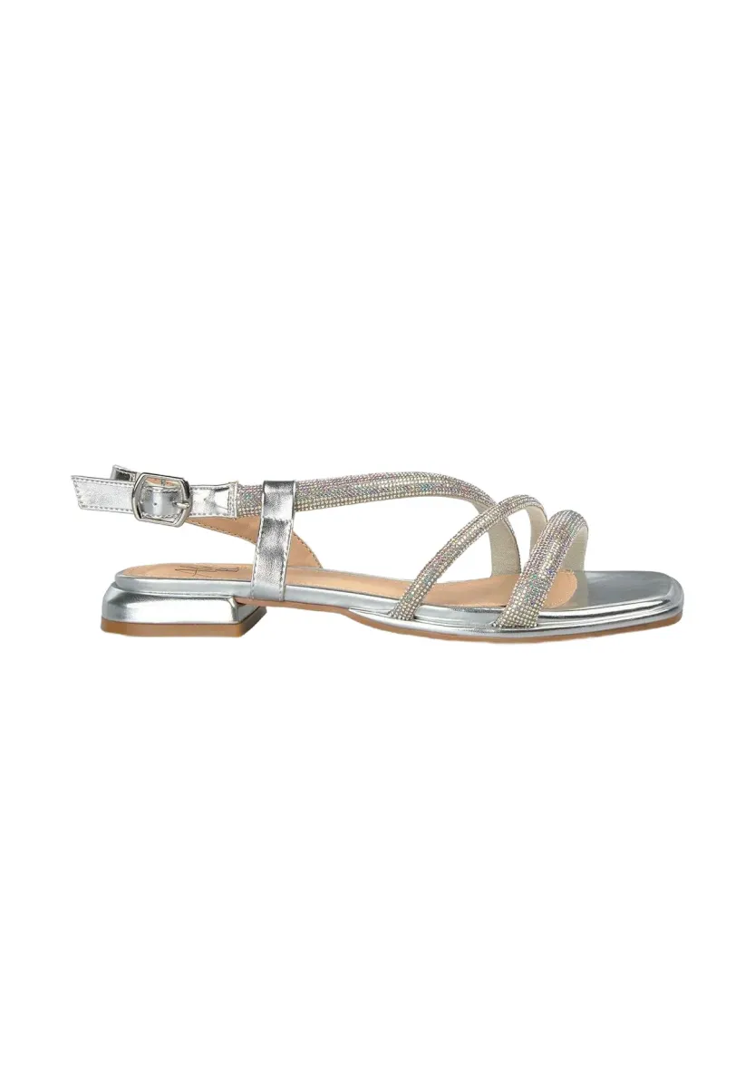 Riemensandalette - plateado