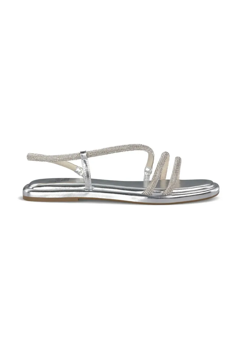 Riemensandalette - plateado