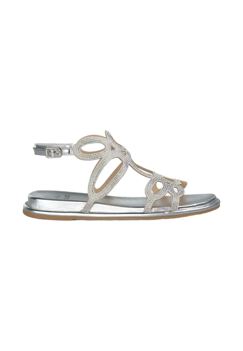 Riemensandalette - plateado