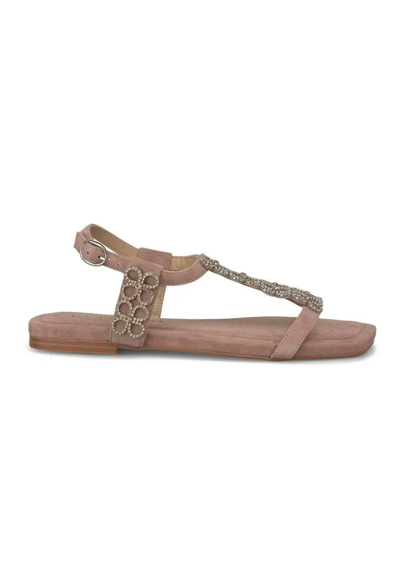 Riemensandalette - rosa jaspeado