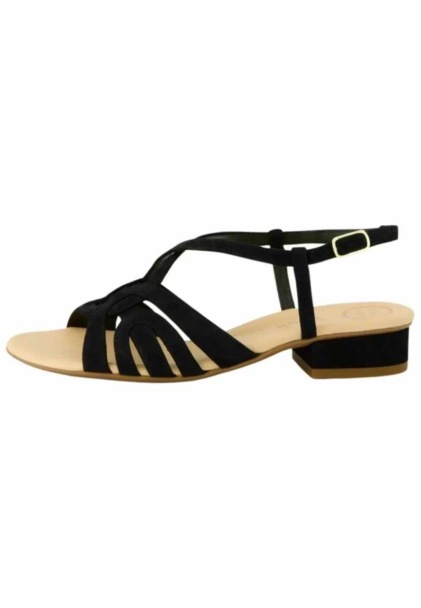 Riemensandalette - samtziege blau