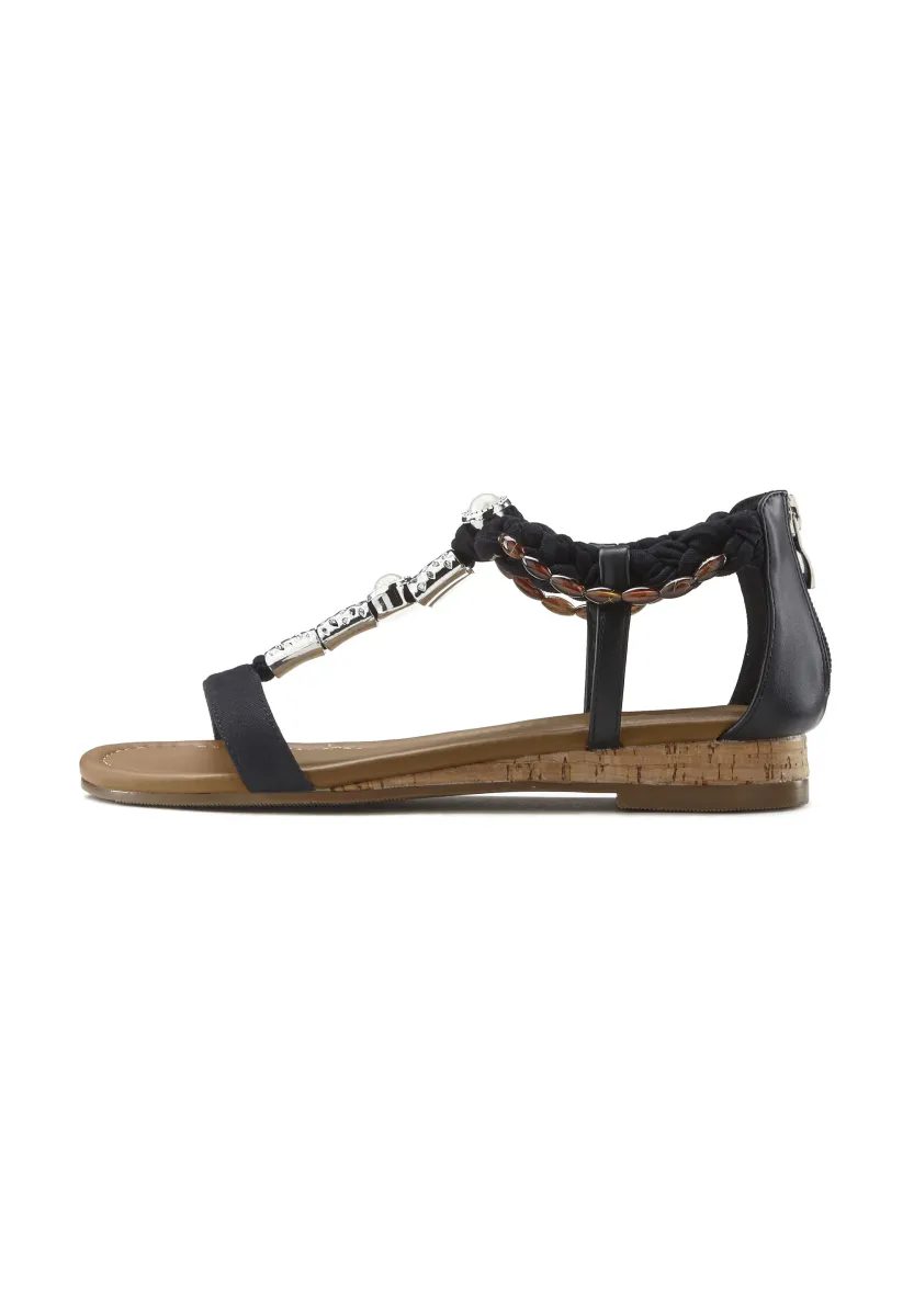 Riemensandalette - schwarz