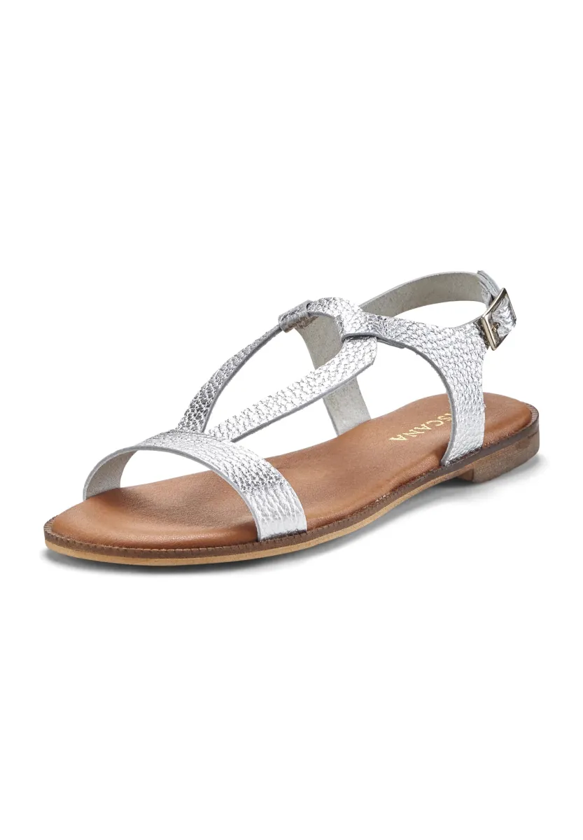 Riemensandalette - silberfarben