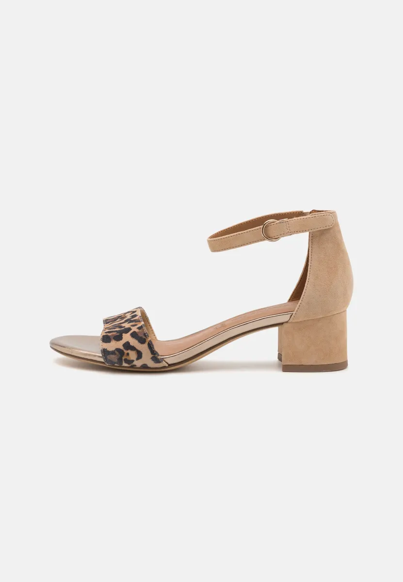 Riemensandalette - taupe/multi-coloured