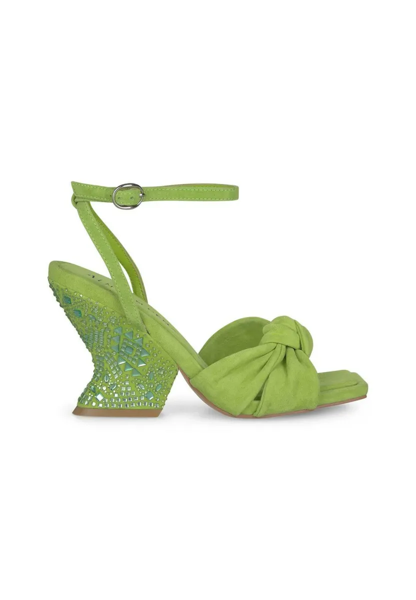 Riemensandalette - verde claro