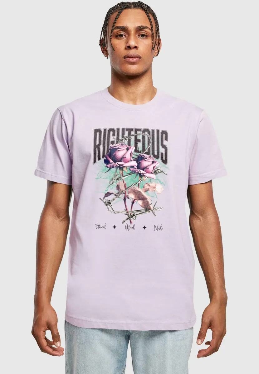 RIGHTEOUS ROSES TEE - T-Shirt print - lilac