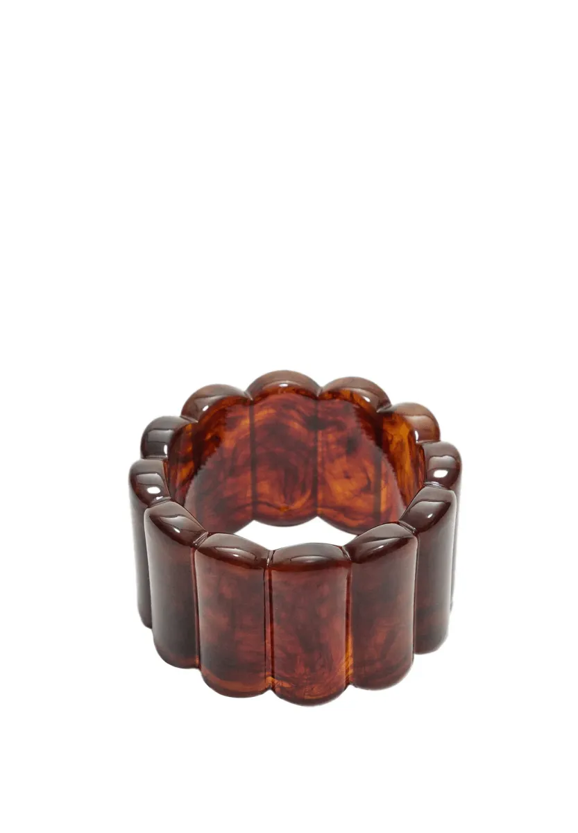 RIGID WITH RAISED DESIGN - Armband - brown