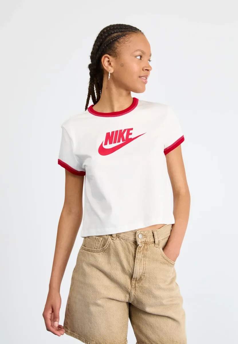 RINGER TEE RUN - T-Shirt print - sail/gym red