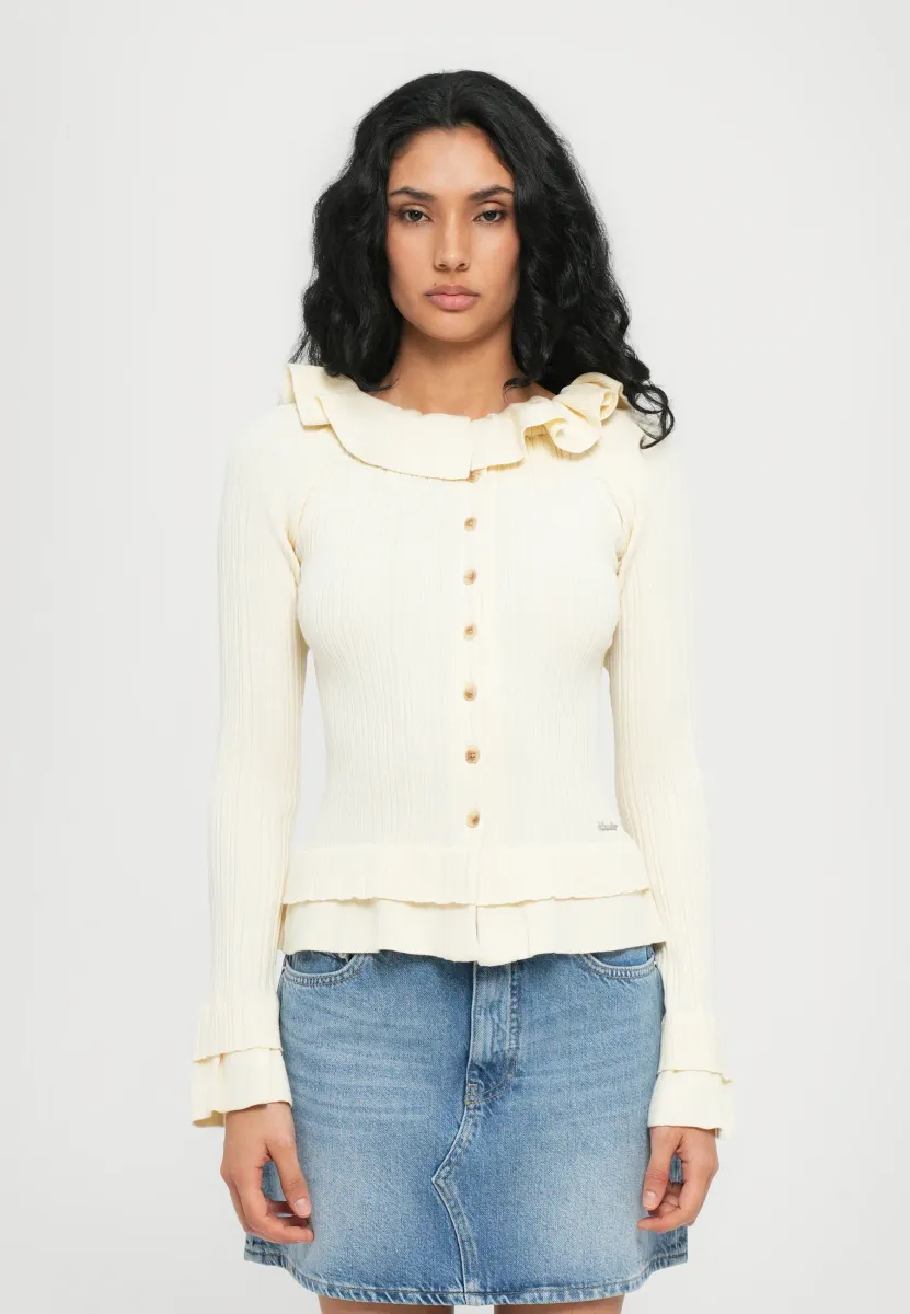 RIPPLE CARDIGAN - Strickjacke - ecru