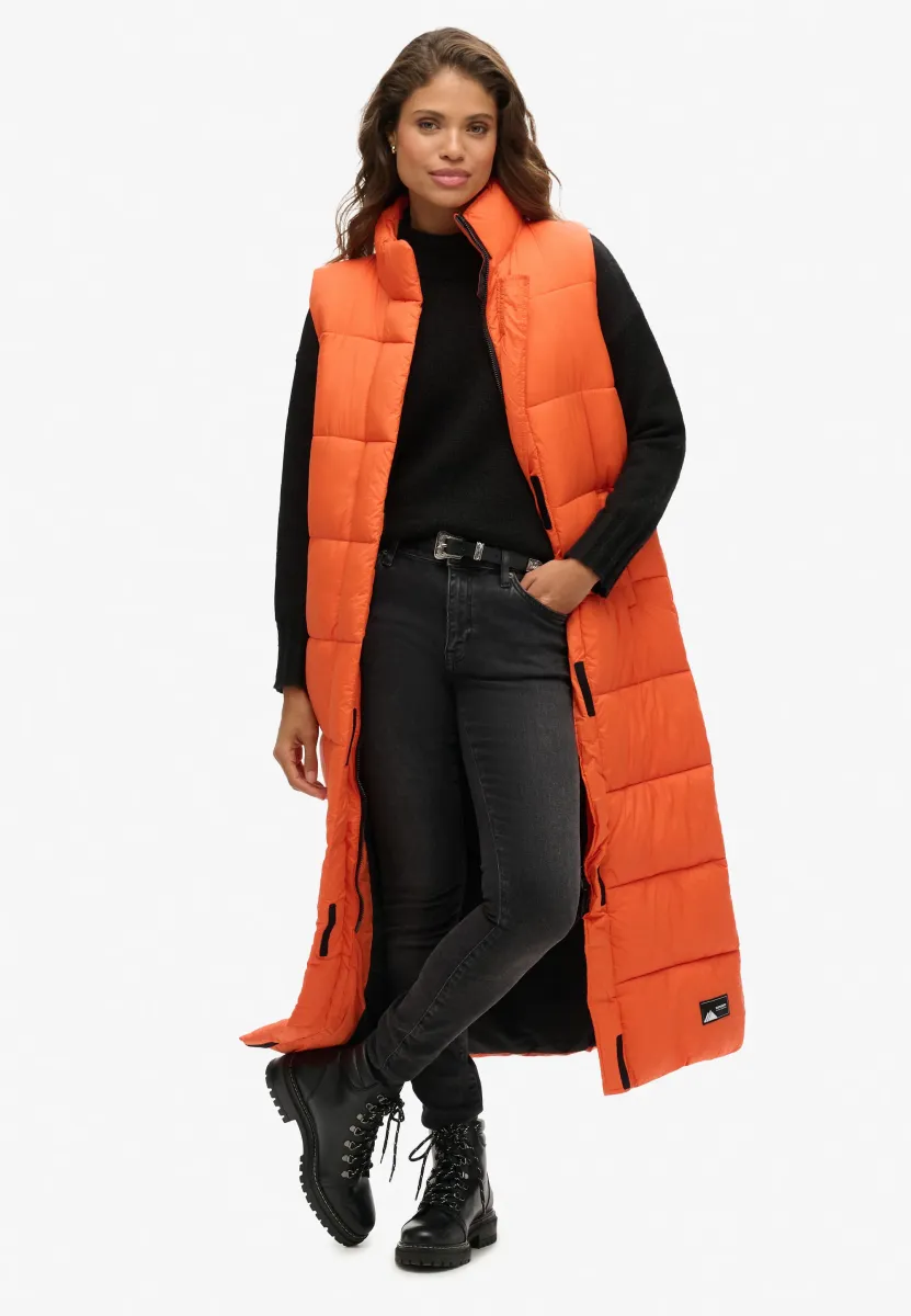 RIPSTOP LONGLINE - Weste - orange grid