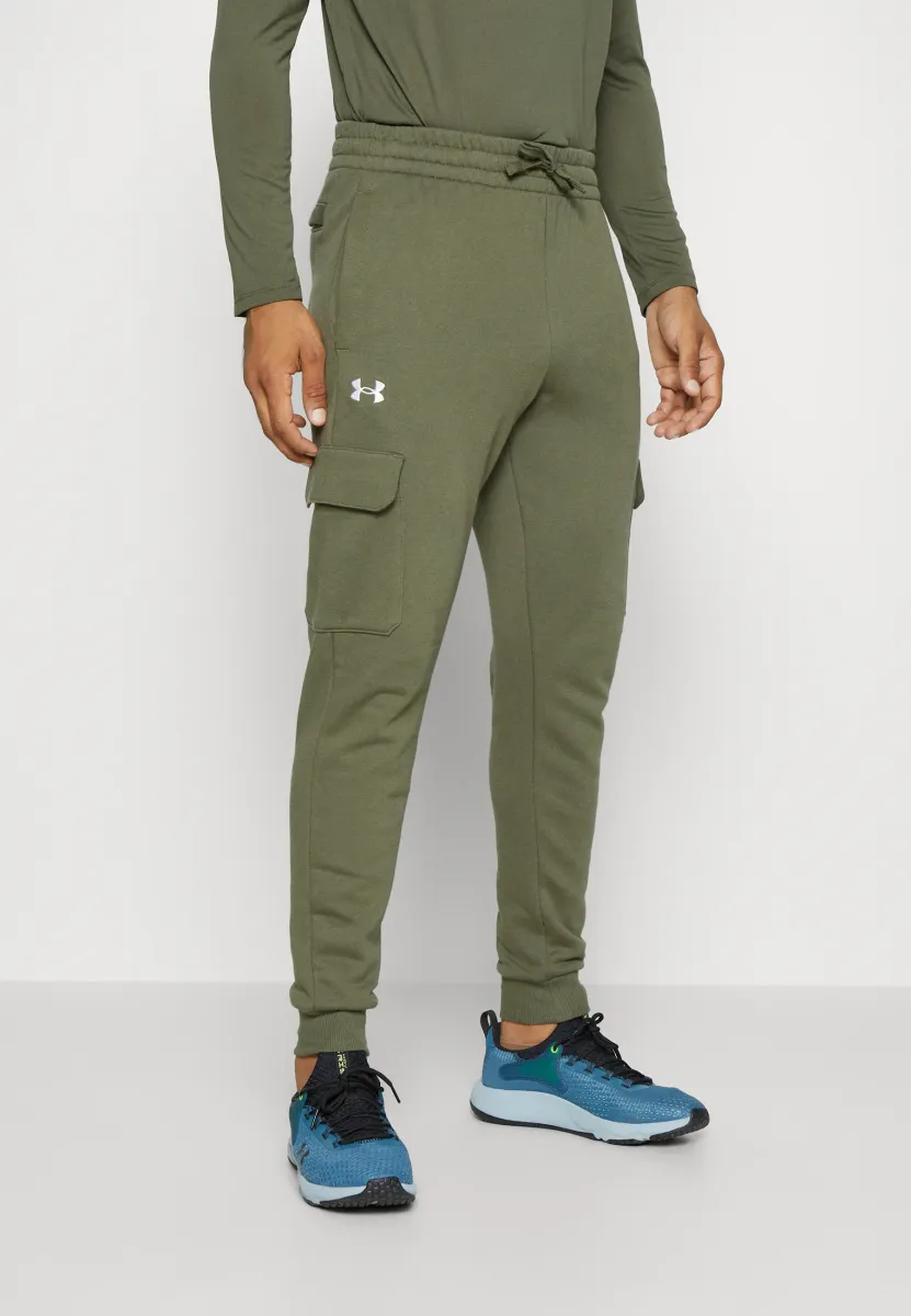 RIVAL FLEECE - Jogginghose - marine od green/white